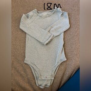 Striped Long Sleeve Baby Onesie